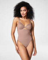 SPANXsculpt® Seamless Power High-Waisted Thong | Cafe Au Lait