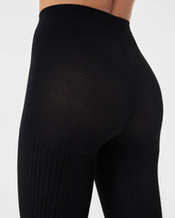 SPANXshape® Rib Knit Shorty Tights | Very Black