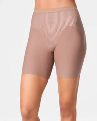 SPANXshape® Invisible Supima® Cotton Mid-Thigh Short | Cafe Au Lait