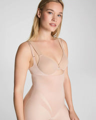 SPANXsupersculpt® Transform Open-Bust Mid-Thigh Bodysuit | Champagne Beige