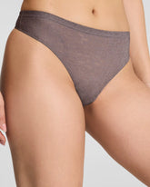 SPANXsupersmooth® Day to Date Night Lace Thong | Granite