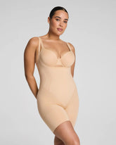 SPANXsculpt® GoFigure Open-Bust Mid-Thigh Bodysuit | Honey
