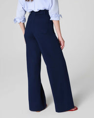 SPANXsupersmooth® Stretch Twill Wide Leg Pant | Timeless Navy