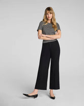 SPANXsupersmooth® Stretch Twill Cropped Wide Leg Pant | Classic Black