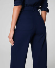 SPANXsupersmooth® Stretch Twill Cropped Wide Leg Pant | Timeless Navy