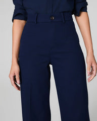 SPANXsupersmooth® Stretch Twill Cropped Wide Leg Pant | Timeless Navy