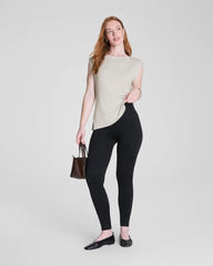 SPANXshape® Ribbed Knit Legging | Classic Black