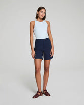 SPANXsupersmooth® Stretch Twill Short, 7" | Timeless Navy
