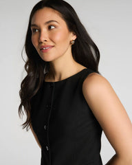 SPANX® WellSuited Tailored Button-Down Vest | Classic Black
