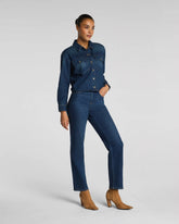 SPANXshape® Authentic 360 Mid-Rise 90s Straight Leg Jeans | Adriatic Blue
