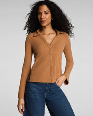 SPANX® Ribbed Knit Button Down | Maplewood