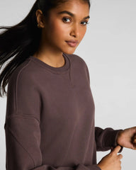 SPANX® BoostUp Cotton Fleece Crewneck Tunic | Dark Cacao