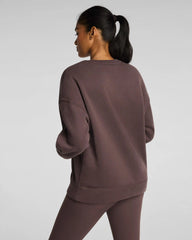 SPANX® BoostUp Cotton Fleece Crewneck Tunic | Dark Cacao