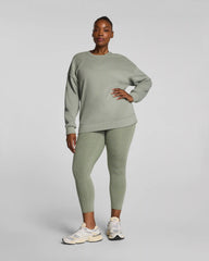 SPANX® BoostUp Cotton Fleece Crewneck Tunic | Sage Brush