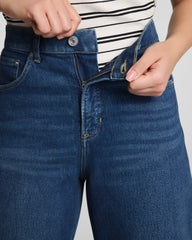 SPANXshape® Authentic 360 Cuffed Horseshoe Jeans | Adriatic Blue