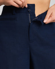 SPANX® EasyBreezy Cotton Linen Short, 5" | Timeless Navy