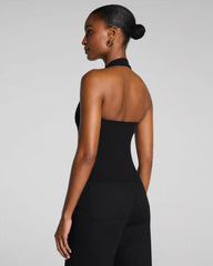 SPANX® Ribbed Knit Halter Tank | Classic Black