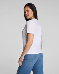 SPANX® Lightweight Cotton Crewneck Tee | Classic White