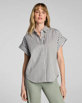 SPANX® Poplin Oversized Short Sleeve Button Down
