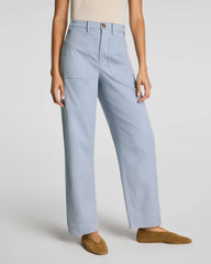 SPANXsupersmooth® Stretch Twill Utility Barrel Leg Pant with Patch Pockets | Himalayan Cloud