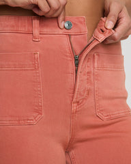 SPANXshape® Authentic 360 Easy Flare Jeans with Patch Pockets | Clay