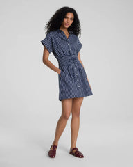 SPANX® Poplin Smocked Mini Shirt Dress