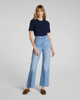 SPANXshape® Authentic 360 Raw Hem Kick Flare Jeans | Seaside Blue