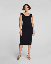 SPANXsmooth® Jersey Scoop Neck Ruched Midi Dress | Classic Black