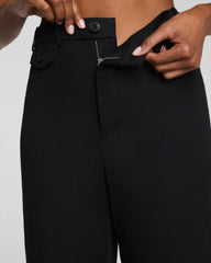 SPANXsupersmooth® Stretch Twill Cropped Easy Flare Pant | Classic Black