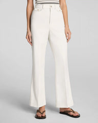SPANXsupersmooth® Stretch Twill Cropped Easy Flare Pant | Ivory