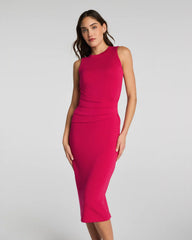SPANX AirEssentials® Draped Tank Midi Dress | Fuchsia