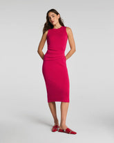 SPANX AirEssentials® Draped Tank Midi Dress | Fuchsia