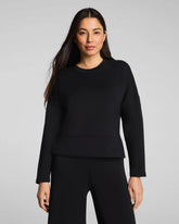SPANX AirEssentials® Crewneck Long Sleeve Top | Very Black