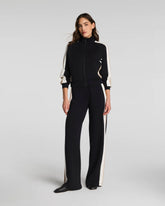 SPANX AirEssentials® Colorblock Track Pant | Very Black Stripe