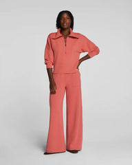 SPANX AirEssentials® French Rib Half Zip | Clay
