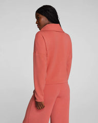SPANX AirEssentials® French Rib Half Zip | Clay