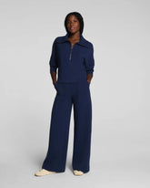 SPANX AirEssentials® French Rib Wide Leg Pant | Timeless Navy
