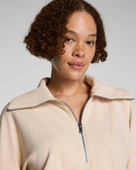 SPANX AirEssentials® French Rib Half Zip | Toasted Coconut