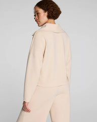 SPANX AirEssentials® French Rib Half Zip | Toasted Coconut