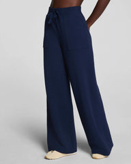 SPANX AirEssentials® French Rib Wide Leg Pant | Timeless Navy