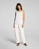 SPANX® Ponte Pleated Tapered Pant | Ivory
