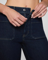 SPANXshape® Authentic 360 Mid-Rise Easy Flare Jeans with Patch Pockets | Marina