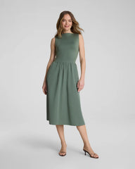 SPANXsmooth® Jersey High Neck Midi Dress | Eucalyptus