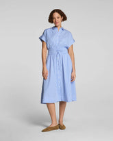 SPANX® Poplin Smocked Midi Shirt Dress