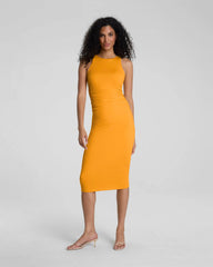 SPANXsmooth® Jersey High Neck Ruched Midi Dress | Marigold