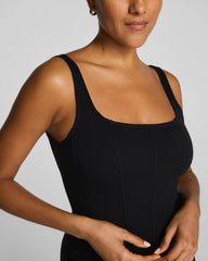 SPANXshape® Ponte Fit and Flare Midi Dress | Classic Black