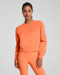 SPANX® BoostUp Cotton Fleece Crewneck | Persimmon