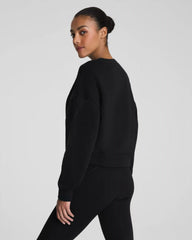 SPANX® BoostUp Cotton Fleece Crewneck | Very Black