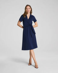 SPANX AirEssentials® Collared Tie-Waist Midi Dress