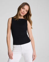 SPANXsmooth® Jersey High Neck Tank | Classic Black